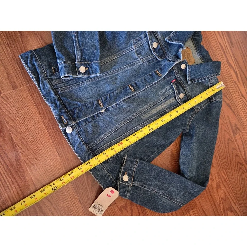 Levis Kids XL Blue Denim Trucker Jacket NWT 100% Cotton 1383478